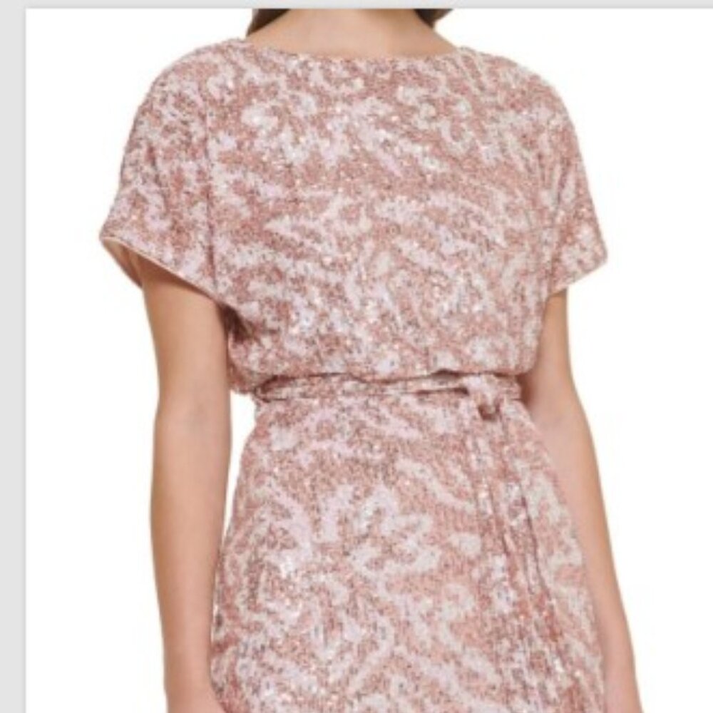 "Kenzie" Hand-beaded Sequined Dress. Size 2